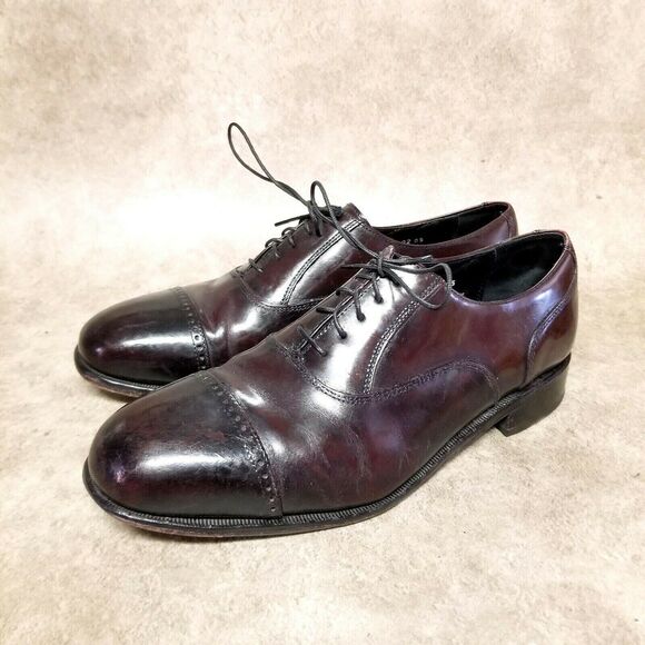 Florsheim Mens Lexington D17067-05 Size 11 D Red Brown Lace Up Cap Toe Oxford Dr main image 5